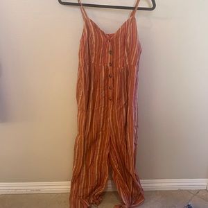 Nectar Clothing Striped Jumpsuit